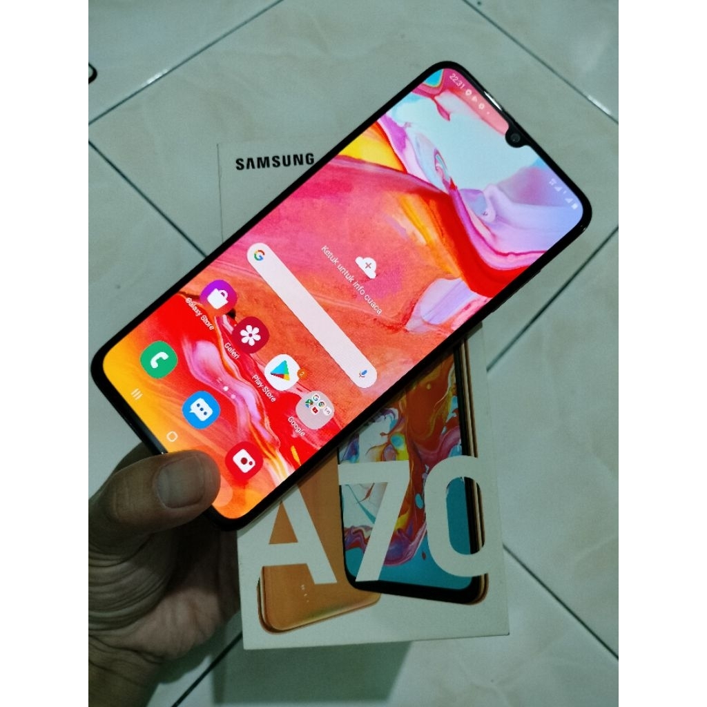 LCD ori samsung A70 6/128 + mesin ori samsung A70 6/128