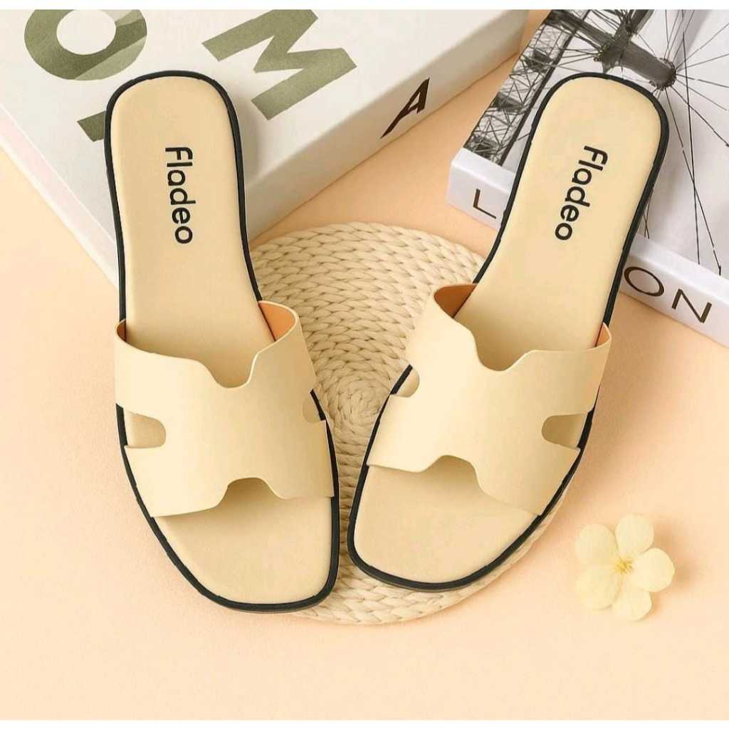 Sendal Wanita / Sandal Selop Anti Slip / Sandal Terbaru / Sandal Kulit Sintetis