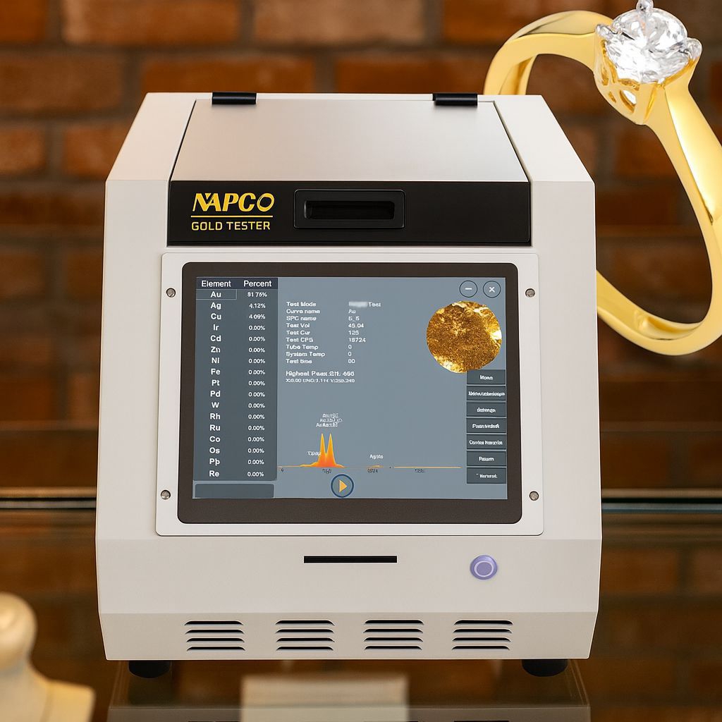 Alat Ukur Kadar Emas Logam Mulia Perhiasan High Precision NAP 8200E XRF Gold Tester Accurate Gold Pu