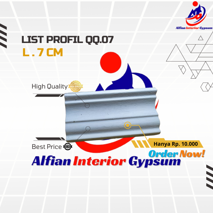 List Profil Gypsum QQ.07A Plafon Minimalis