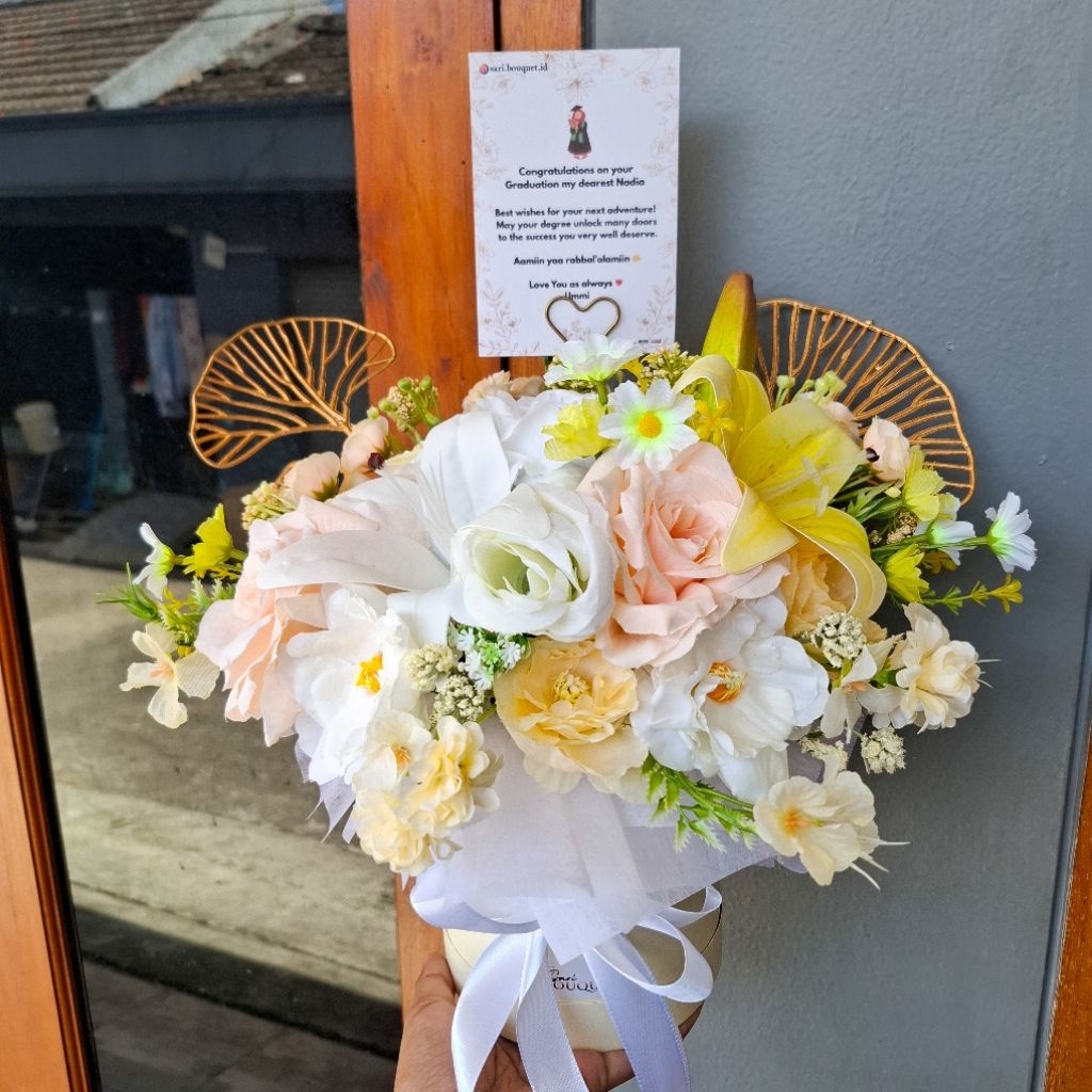 READY Bloom Box Bunga Artificial Large Buket Bloom Box Bunga Artificial Large Bucket Bloom Box Bunga