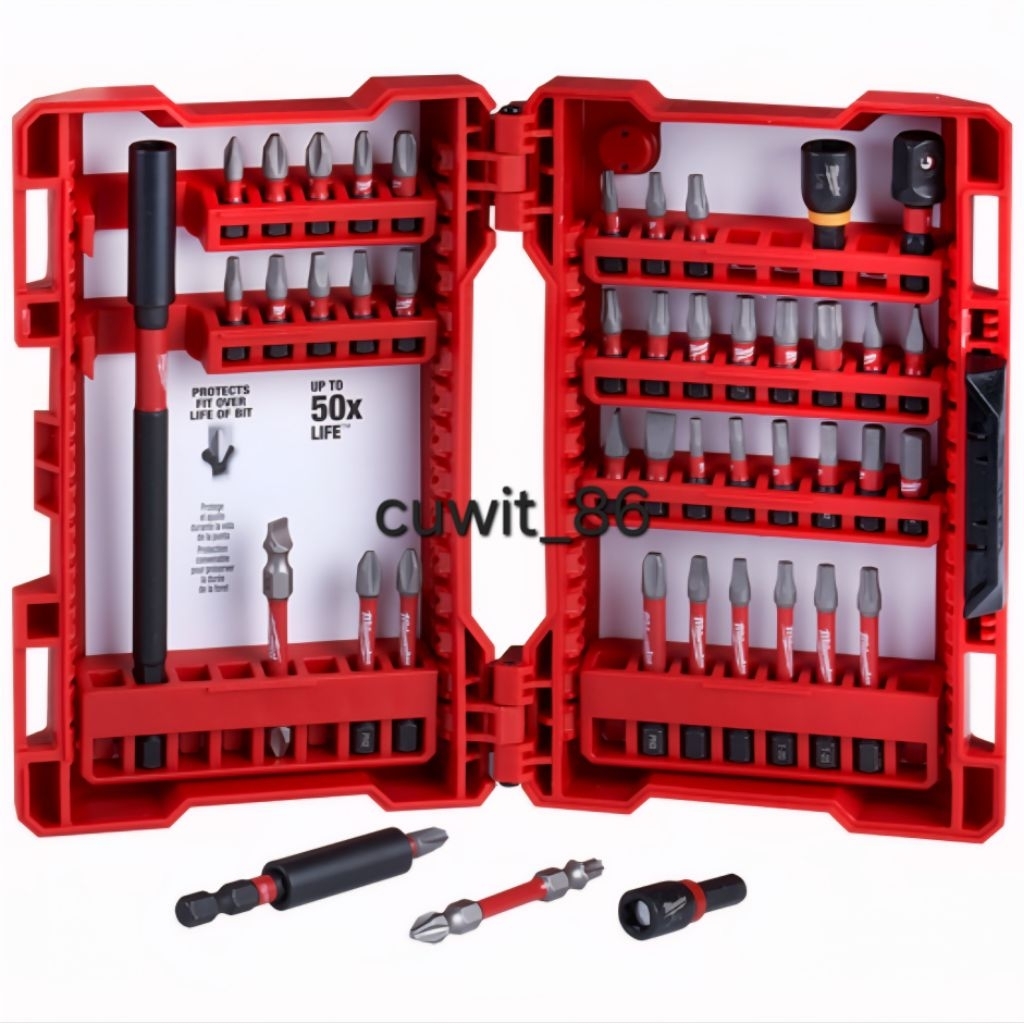 Mata Obeng Set Milwaukee 45pcs 48-32-4023 Shockwave Impact Duty