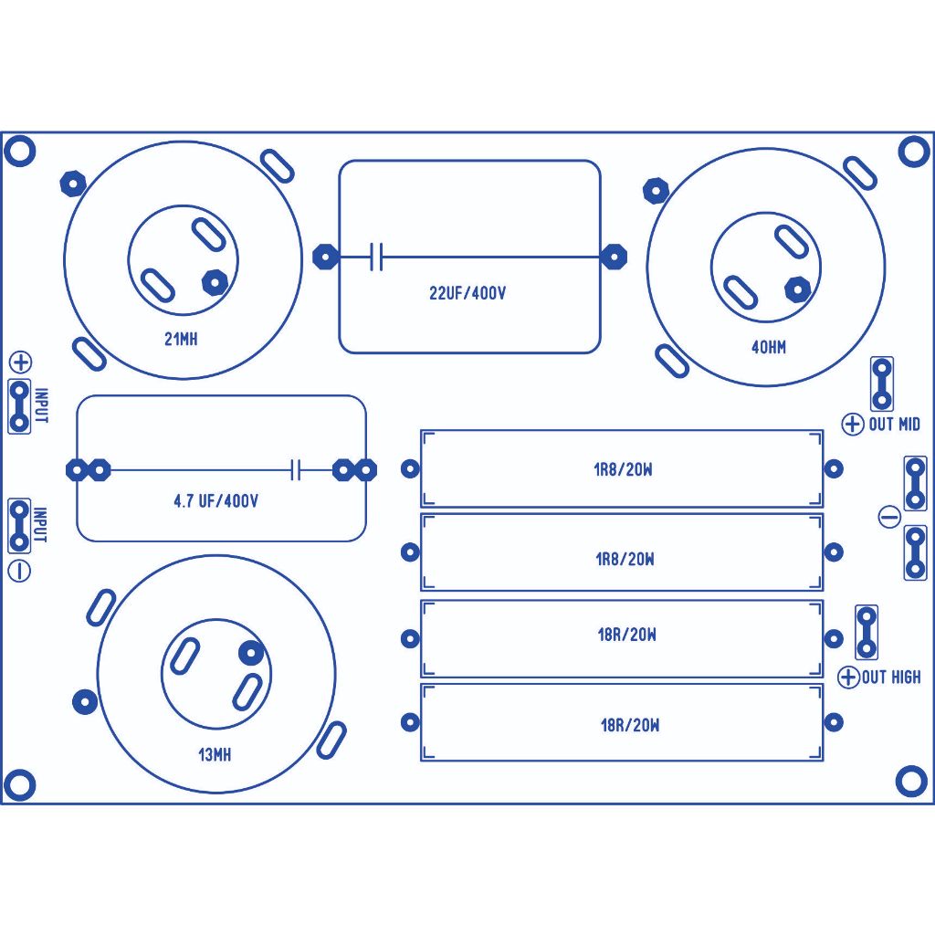 PCB CROSSOVER PASIF 2 WAY