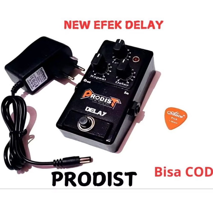 NEW - EFEK GITAR DISTORSI DELAY-EFEK GITAR DISTORSI DELAY BONUS PICK GITAR