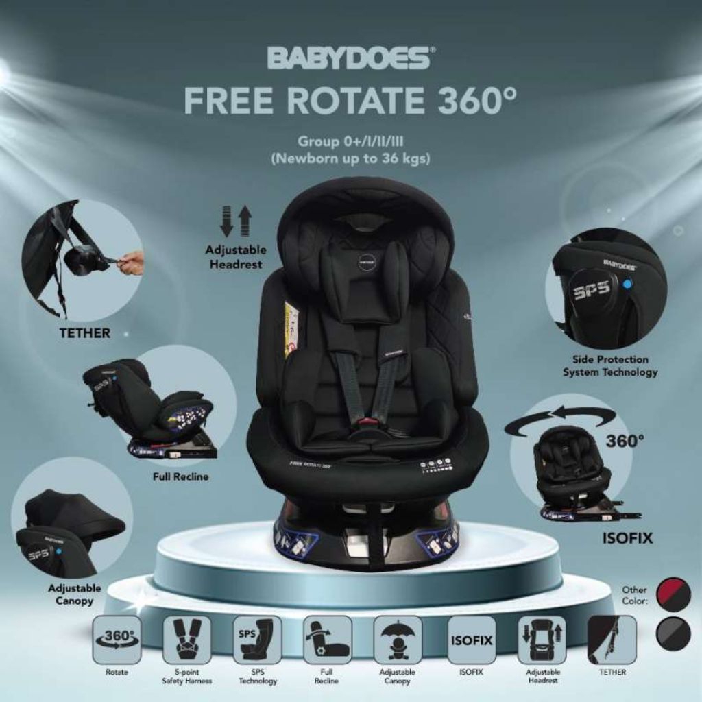 Car seat babydoes free rotate 360° preloved