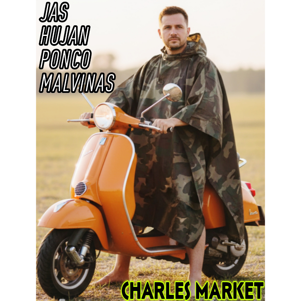 JAS HUJAN PONCO MALVINAS - PONCO MALVINAS - JAS HUJAN MOTOR - JAS HUJAN PRIA WANITA