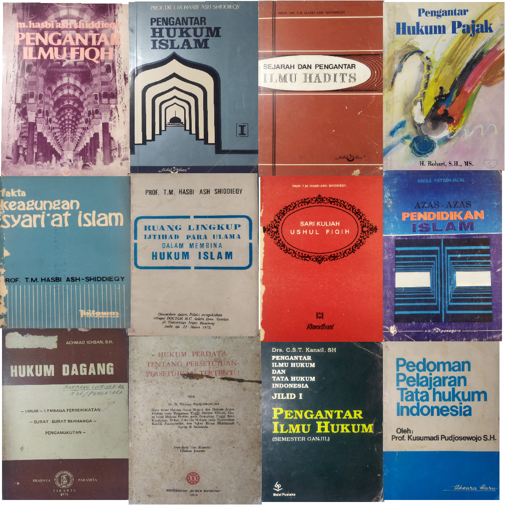 Buku Preloved Hasbi As Sidiqi Ilmu Hadist- Tafsir- Ilmu  Hukum - Hukum dagang - Hukum Pakak dll
