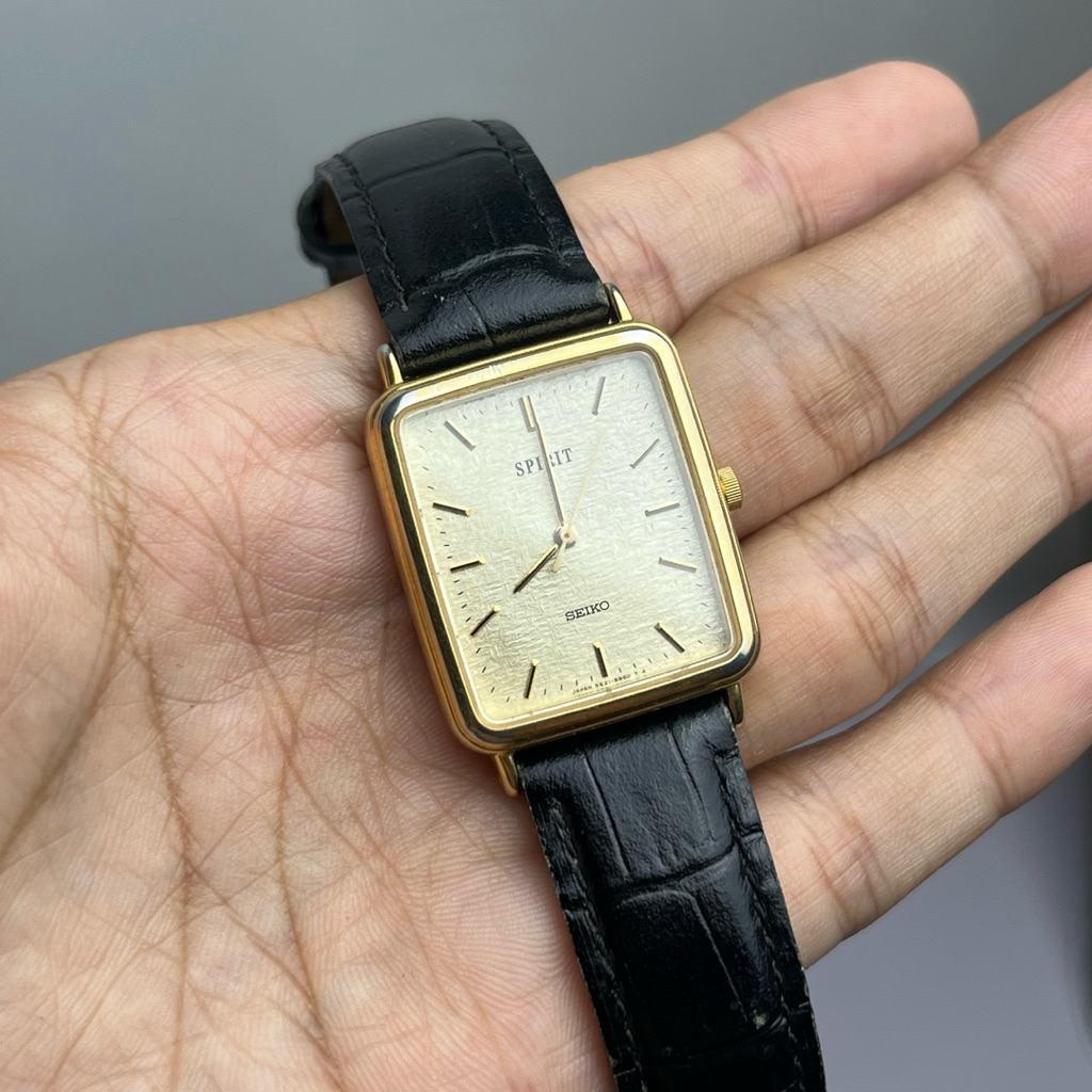 Jam Tangan Seiko Tank Spirit Warna Gold Vintage