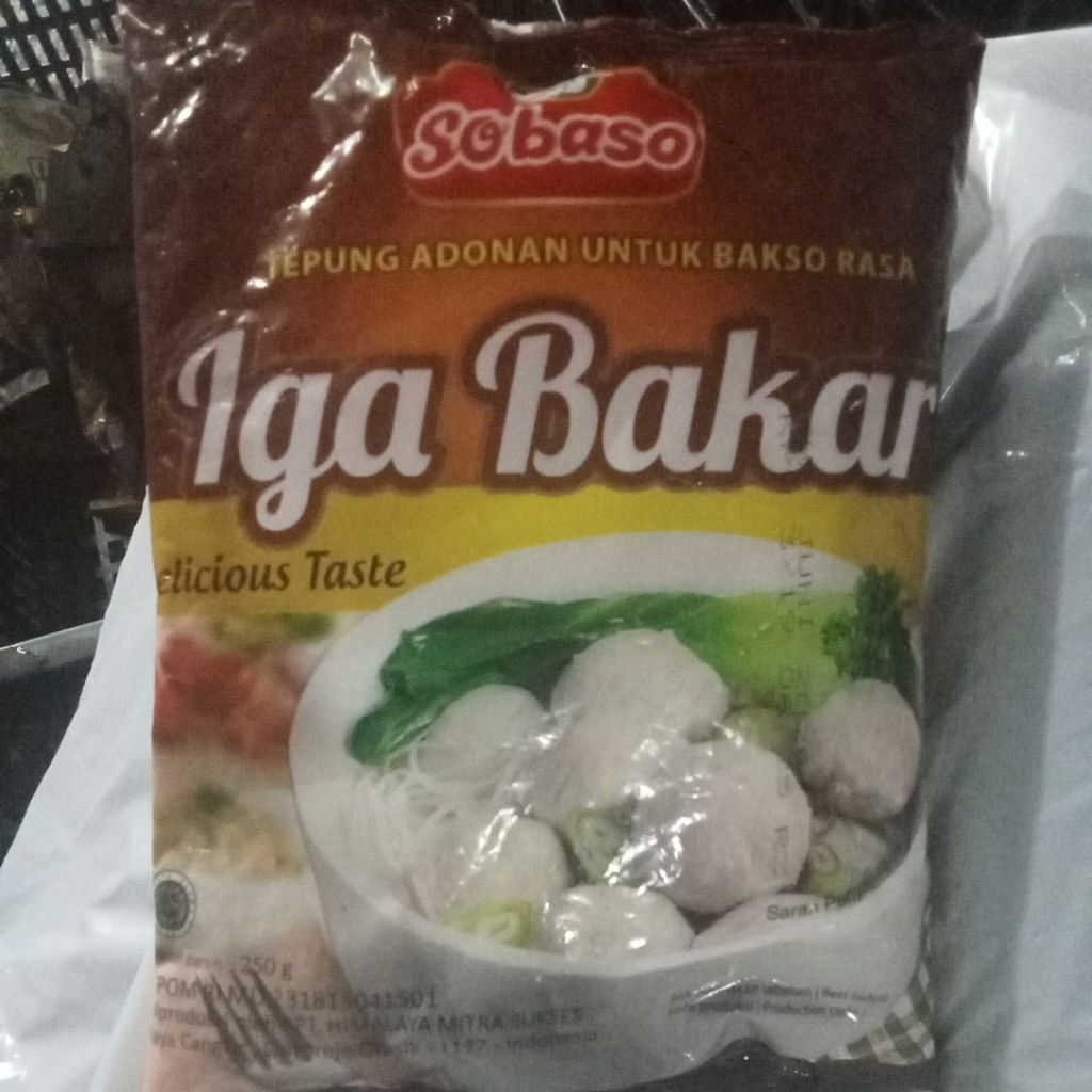 Sobaso tepung adonan untuk bakso rasa iga bakar 250g