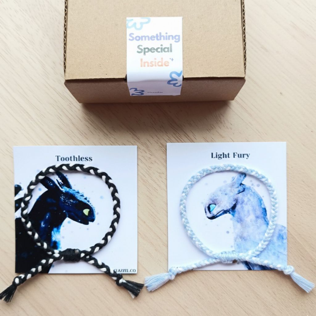 Gelang couple tootless & light fury | gelang how to train your dragon