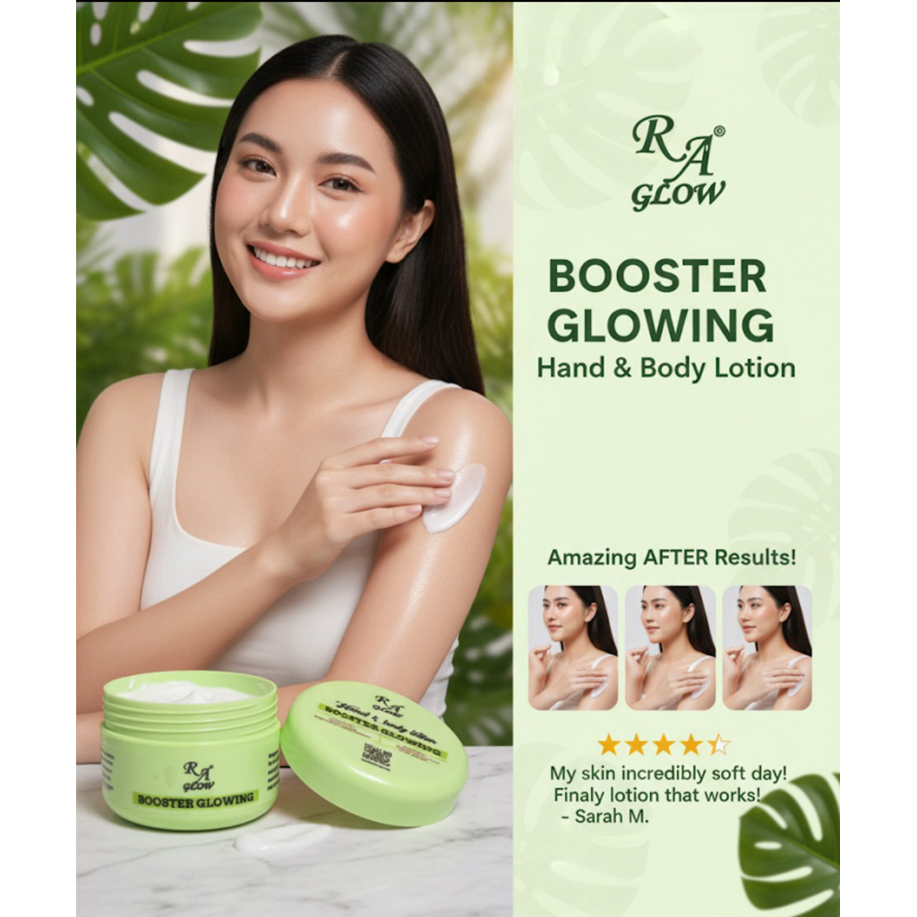 RA Glow booster glowing  HB EXTRA WHITENING DOSIS TINGGI HANDBODY WHITENING PEMUTIH BADAN DOSTING