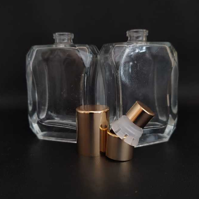 Botol v32408 50ML easypump gold dan tutup gold mini per Lusin