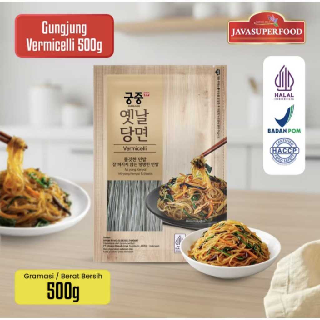 Mie Bihun Sohun Soun Japchae Korea - Korean Glass Noodle Vermicelli Dangmyeon - 500g - Halal