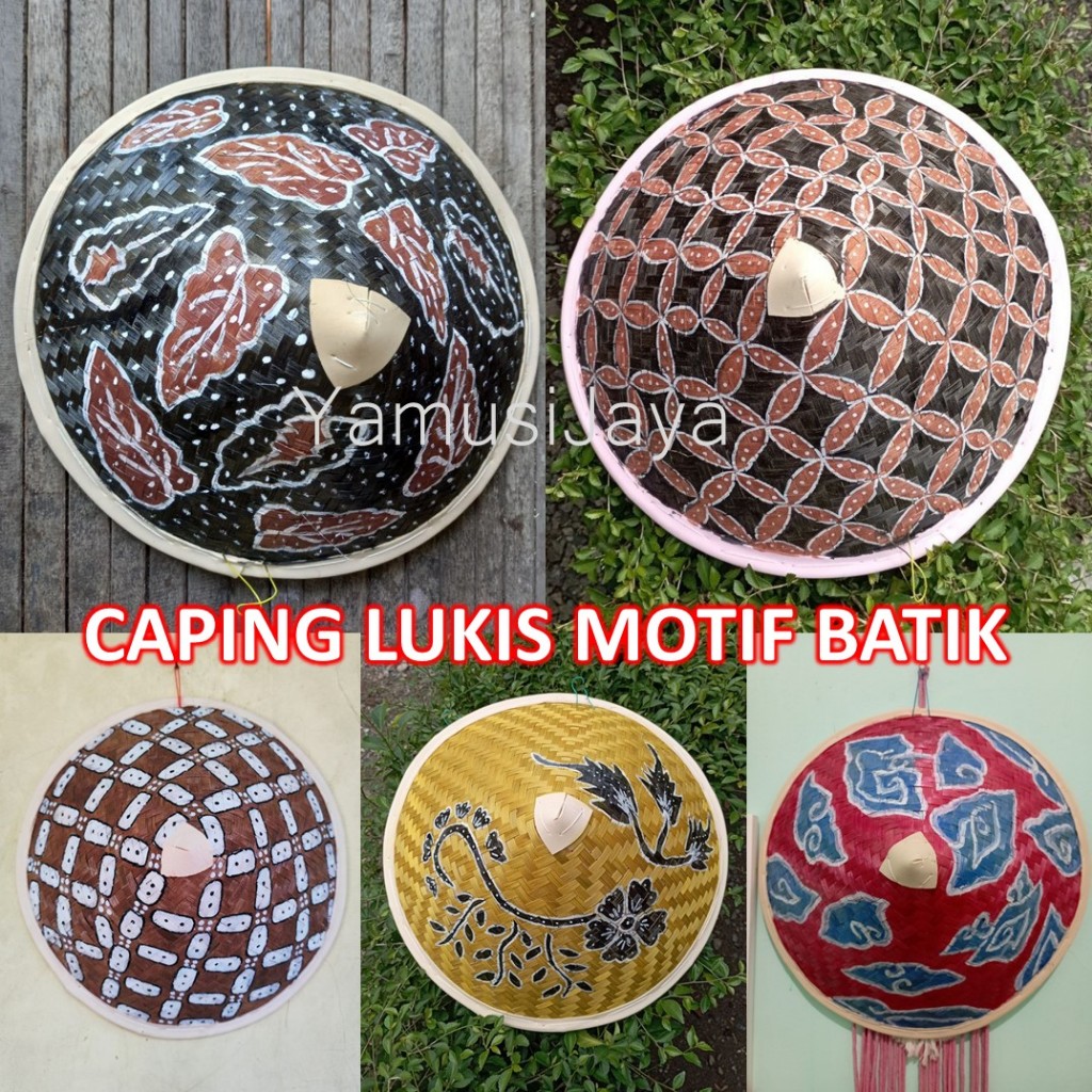 Caping Lukis Motif Batik l Topi Petani Anak dan Dewasa
