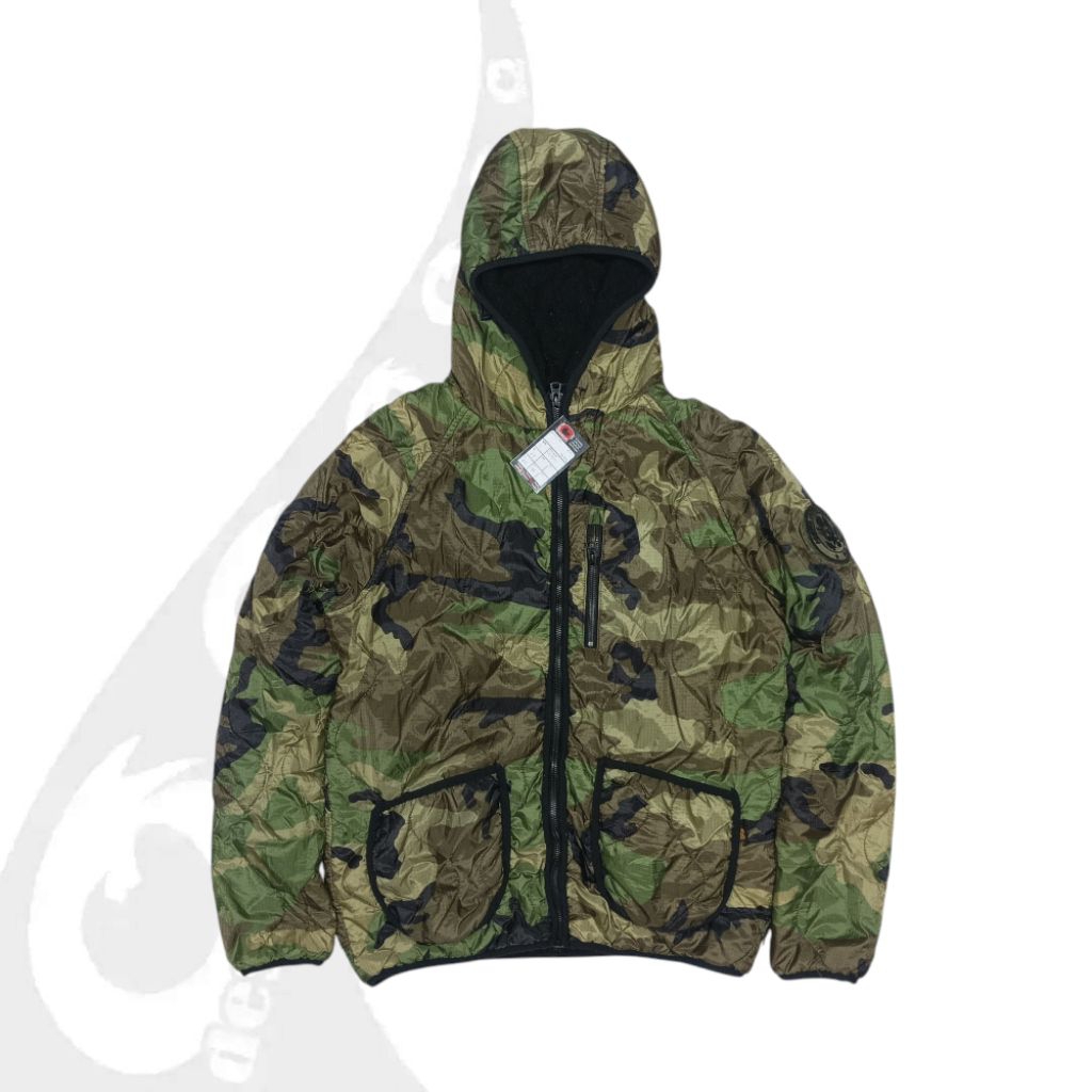 vintage jaket hoodie alpha industries woodland