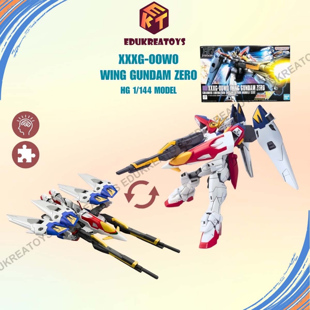 Mainan Action figure gundam HGAC 1/144 XXXG-00W0 Wing Gundam Zero