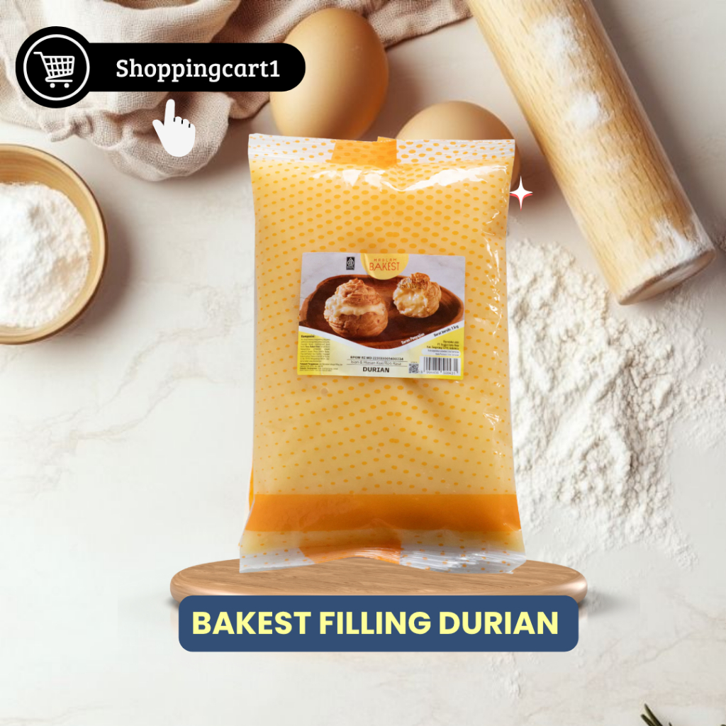 BAKEST CREAM FILLING RASA SUSU,DURIAN,VANILLA,SRIKAYA 1KG