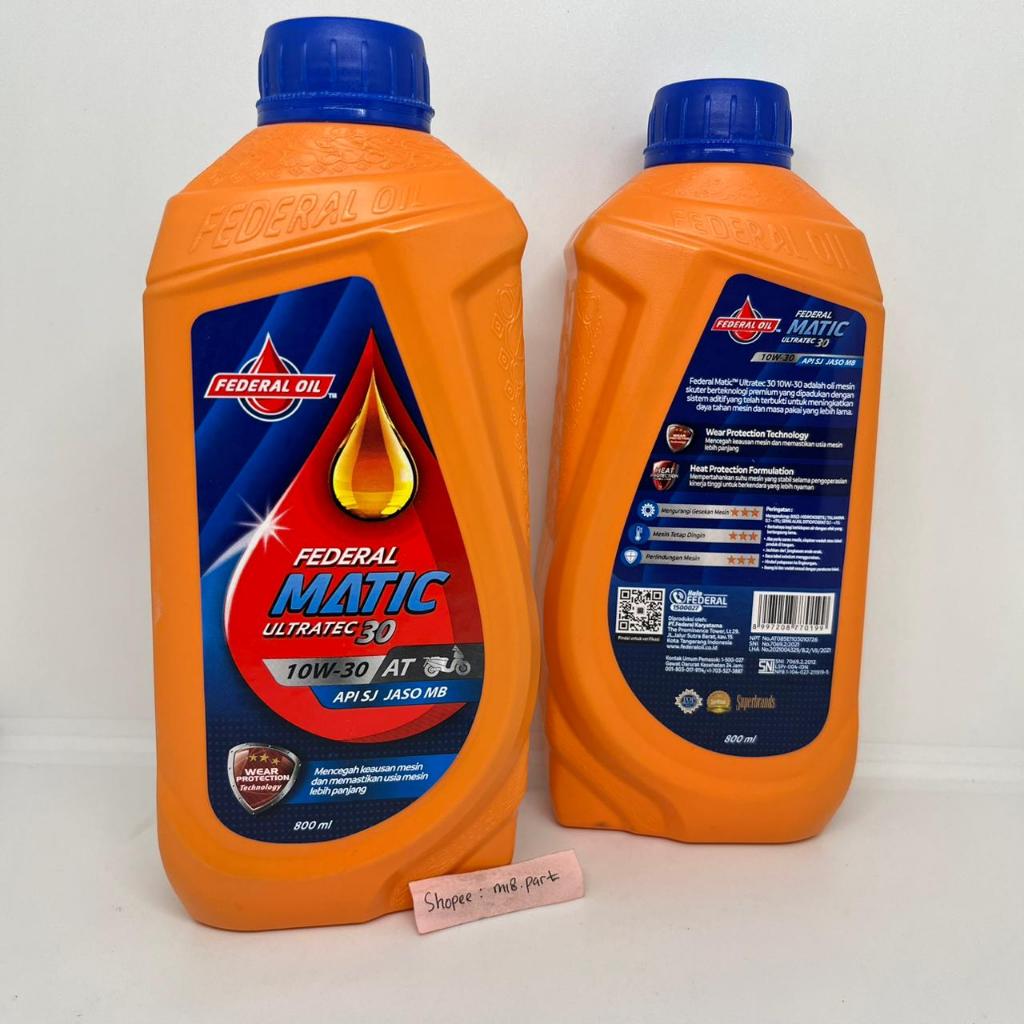 OLI FEDERAL MATIC ORANGE 0.8L / Oli Mesin Motor Federal Matic Orange 800ML