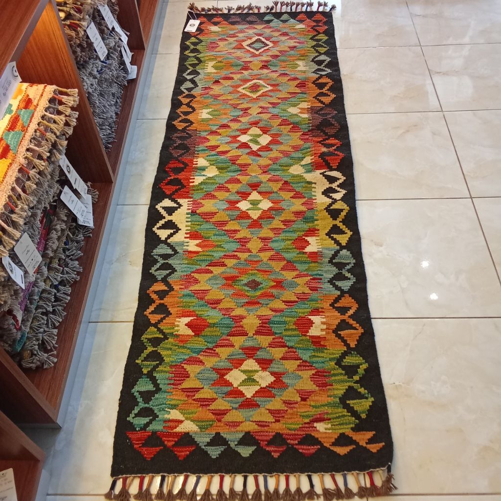 LK16 KILIM TURKI 100% HANDMADE 187x59cm / KILIM KARPET TURKI ORI LIMITED