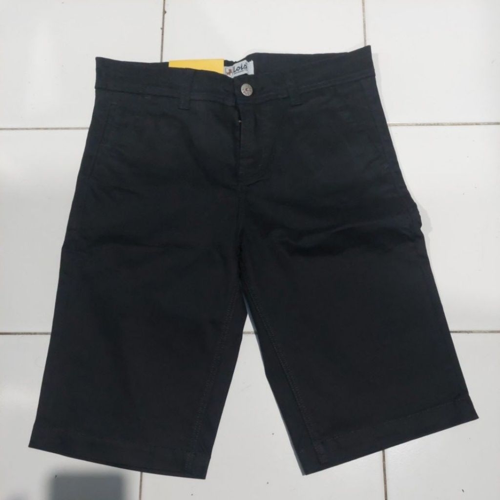 Celana Chinos Pendek Lois Original // Celana Lois Pendek // Chinos Hitam Lois Pendek[[art.HSD011BK3]
