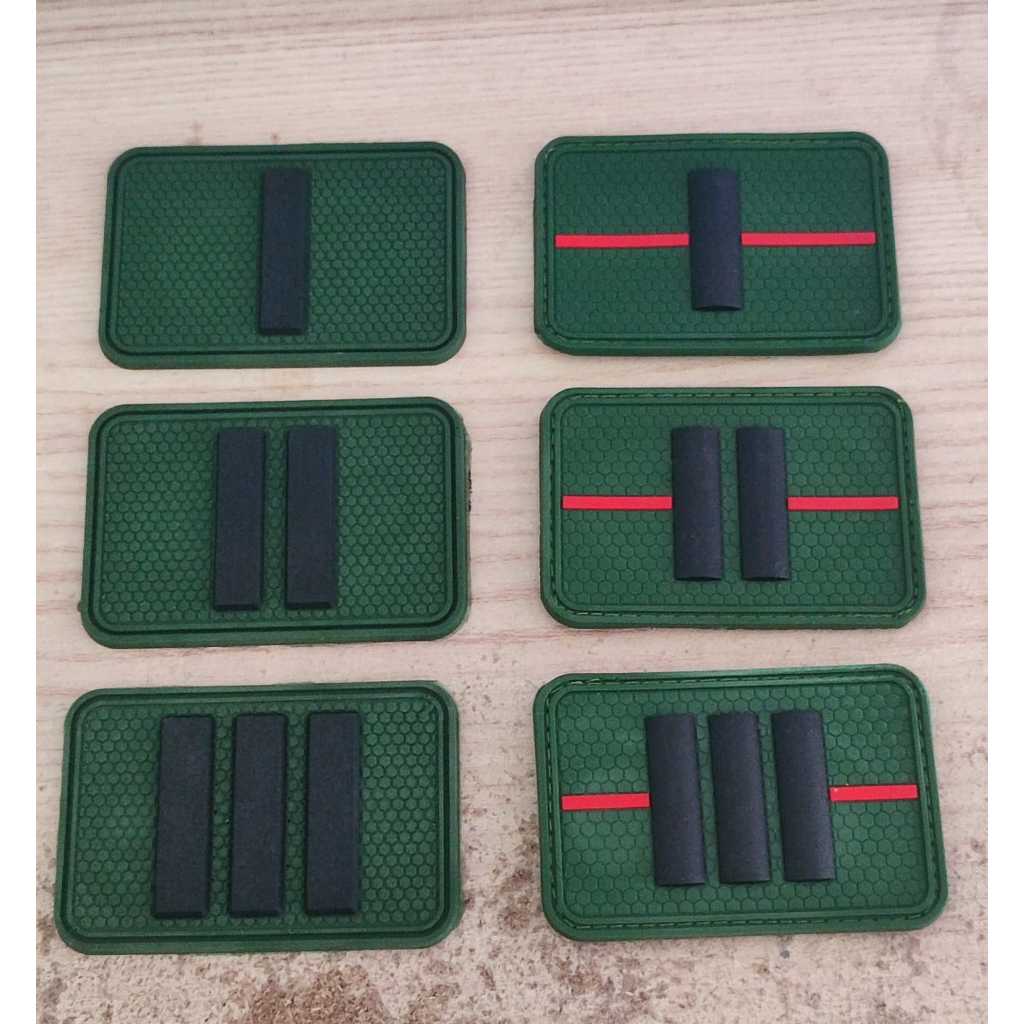 patch rubber 3D pangkat tni ad velcro - emblem karet design menarik bahan tebal - tempelan karet