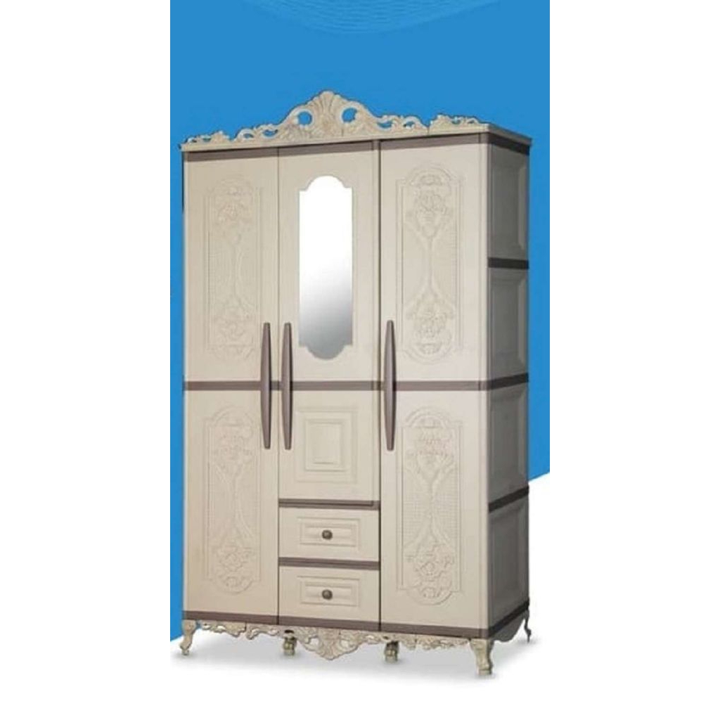 LEMARI PLASTIK OLYMPLAST 3 PINTU UKIR