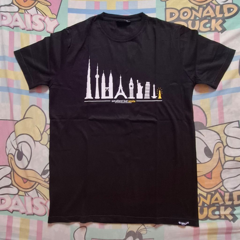 Kaos Dagadu Tugu Jogja Hitam Preloved Original