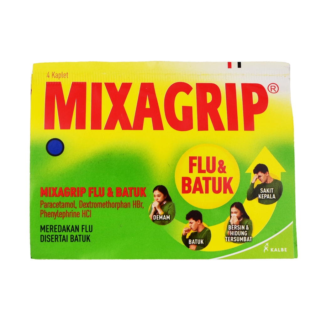 Mixagrip Flu dan Flu Batuk/Obat batuk pilek/Strip