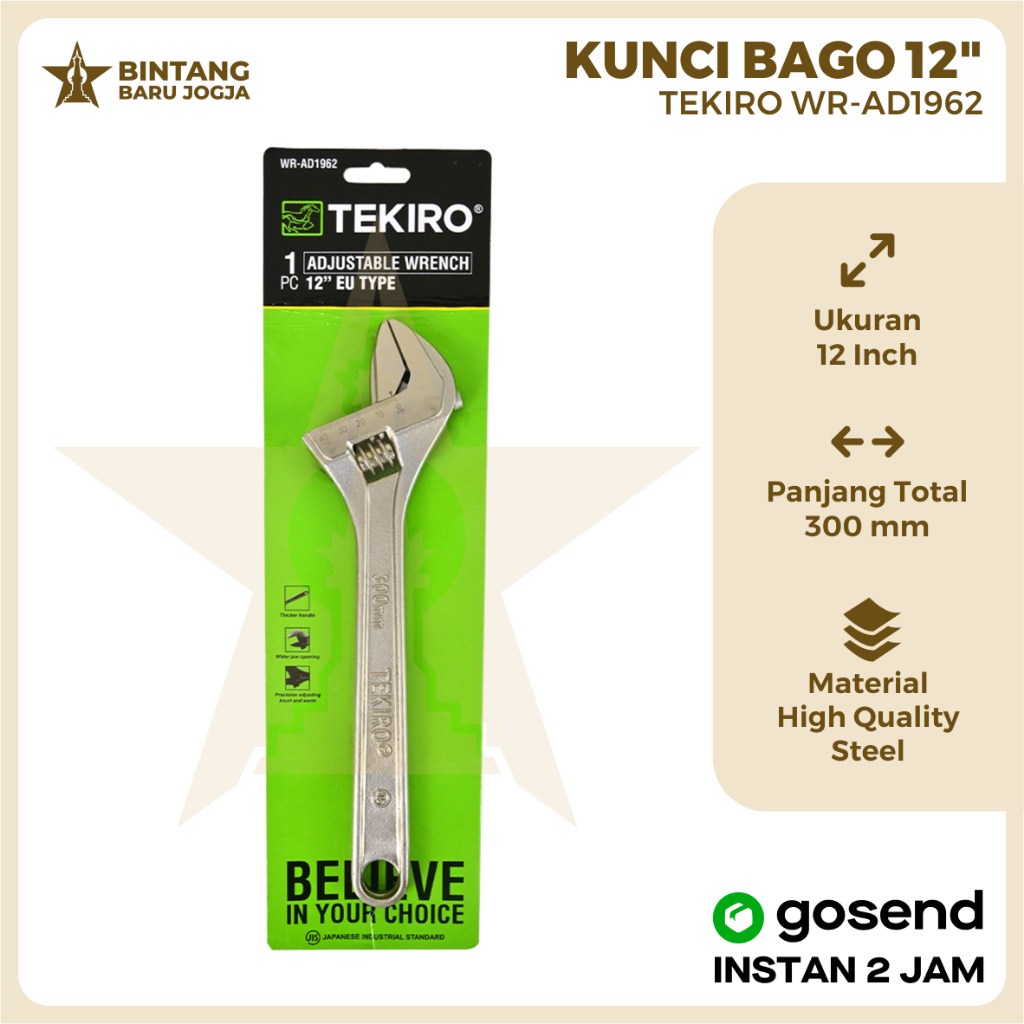 TEKIRO KUNCI INGGRIS NEW 12 INCH /KUNCI INGGRIS