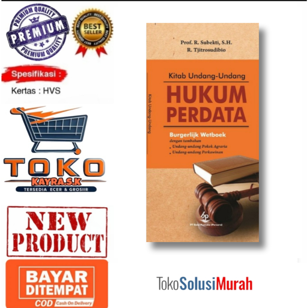 Buku Kitab Undang Undang Hukum Perdata (BW) Burgerlijk Wetboek - Prof.R.subekti