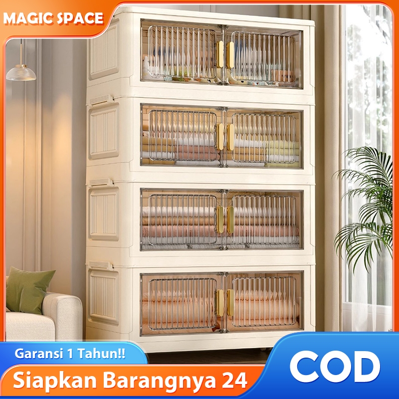 Wardrobe Storage/Lemari Lipat Plastik Susun/Lemari Plastik Baju