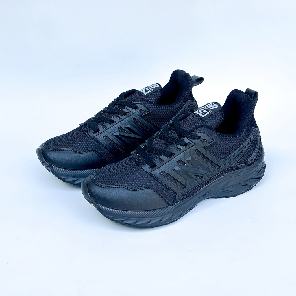Sepatu Trailrun Pria Wanita Hitam polos Olah raga lari insole rubber Anti Slip