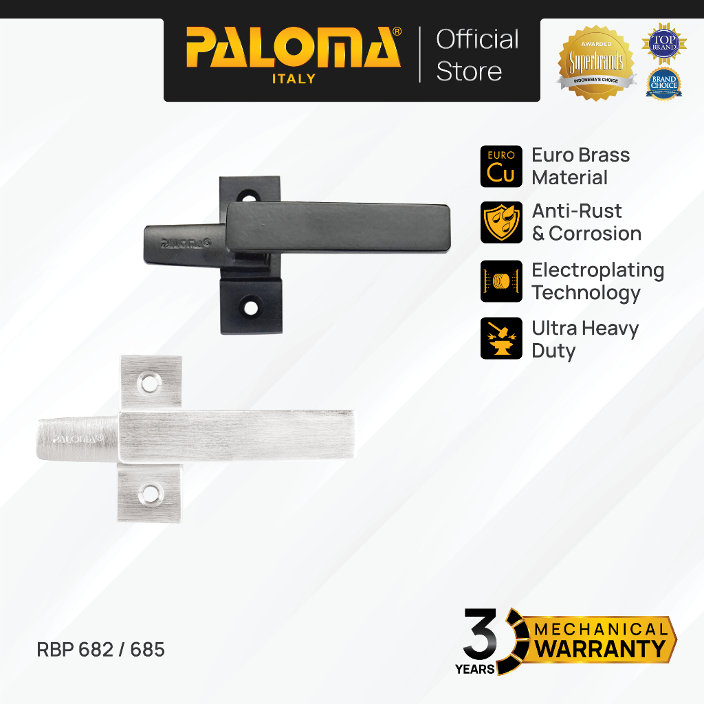 PALOMA Rambuncis Kunci Pengunci Pengaman Jendela Rumah Window Slot Kunci Grendel Gerendel Brass Kuni