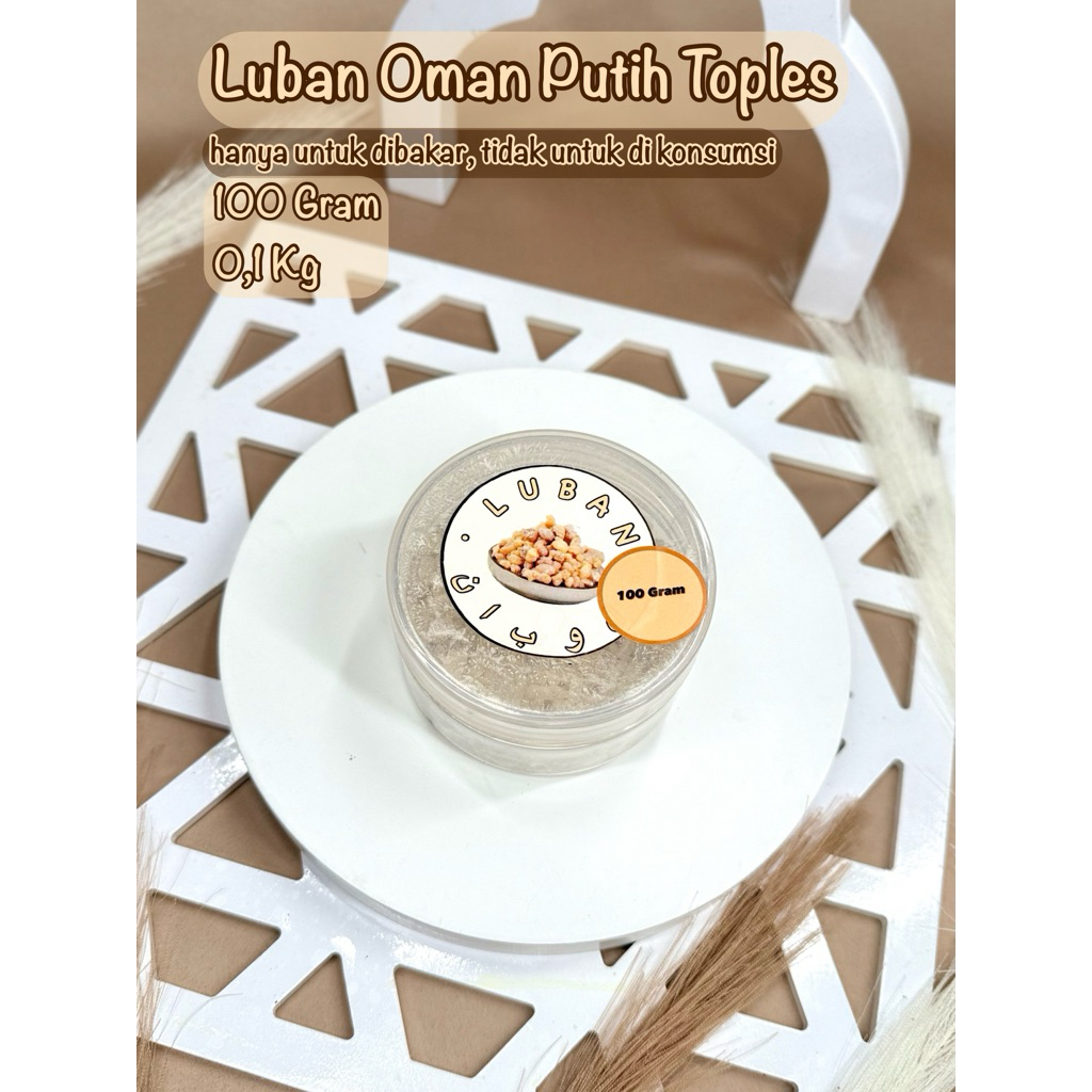 (GROSIR) 100 Gram Luban Mustaki Kemenyan Arab Putih Luban Oman Mustaka Luban Crystal Luban Kristal L