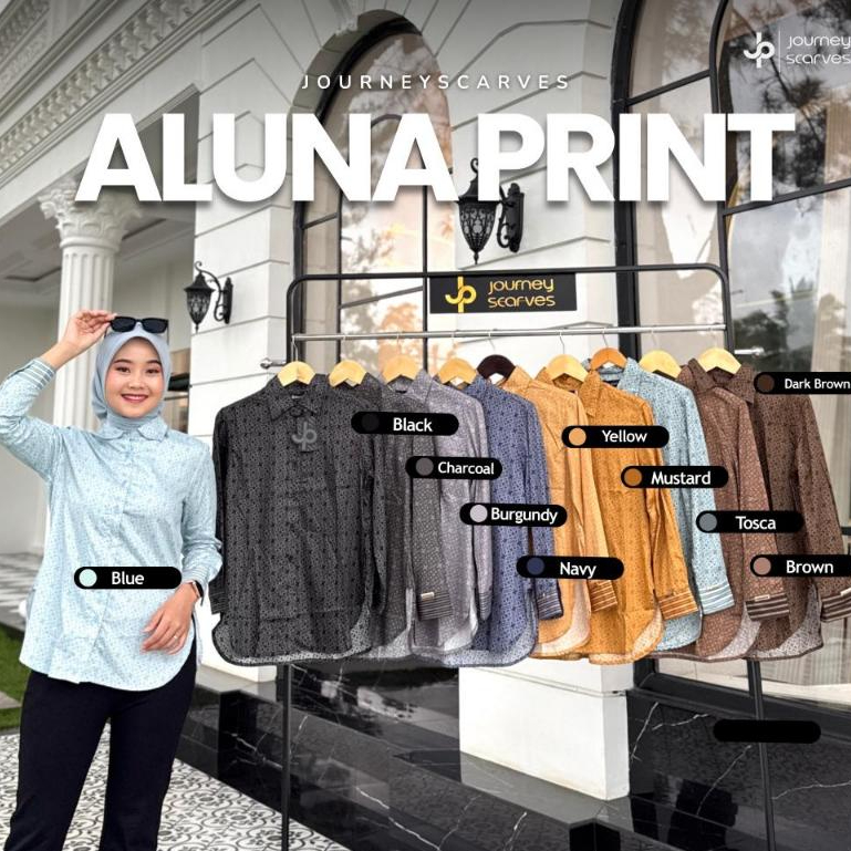 JOURNEY Atasan Wanita Bahan Katun Aluna Top Original