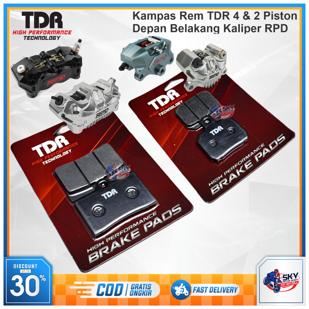 Kampas Rem TDR Kaliper RPD KTC KYTA BREMBO RCB 4 Piston & 2 Piston