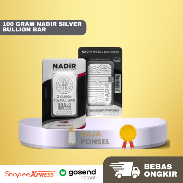 Nadir Silver Bullion Bar 100Gram - ORIGINAL 100%