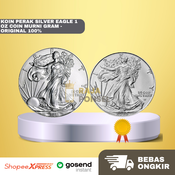Koin Perak Silver Eagle 1 oz coin murni gram - ORIGINAL 100%