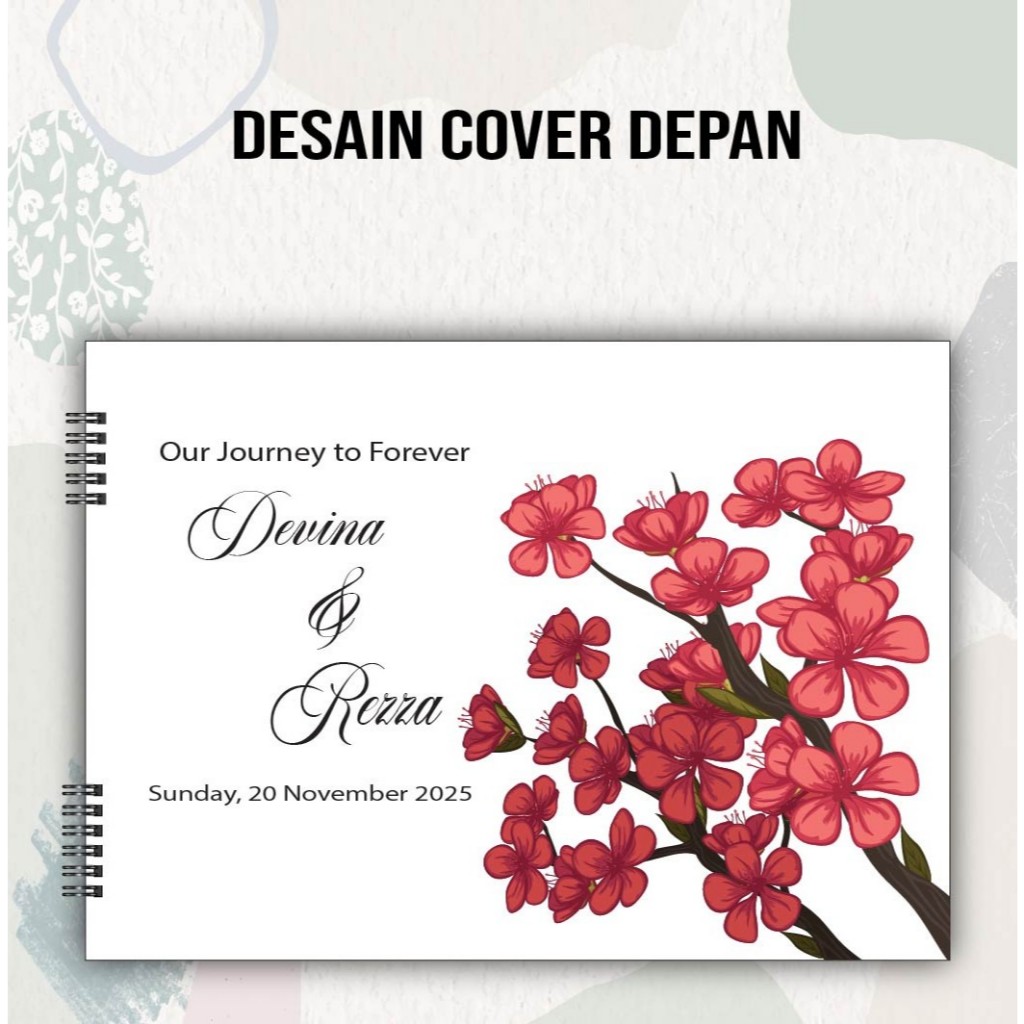 Guest Book Wedding Buku Tamu Pernikahan Custom Hard Cover Premium Kekinian Termurah By SPESIALIS BUK