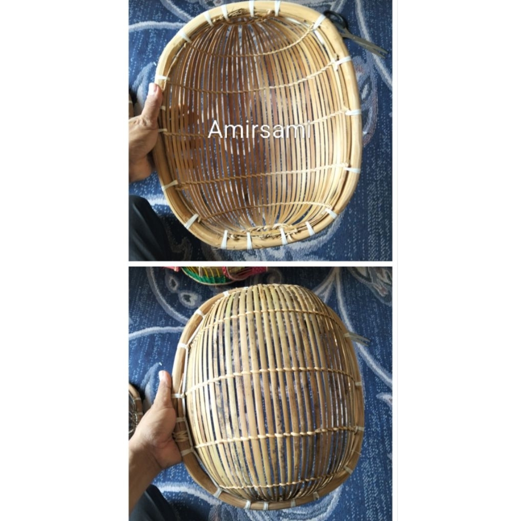 TANGGUK(TANGGOK)  KULIT BAMBU BINGKAI ROTAN BESAR Khas Kalimantan, Perangkap Ikan, Tirisan Sayur & B