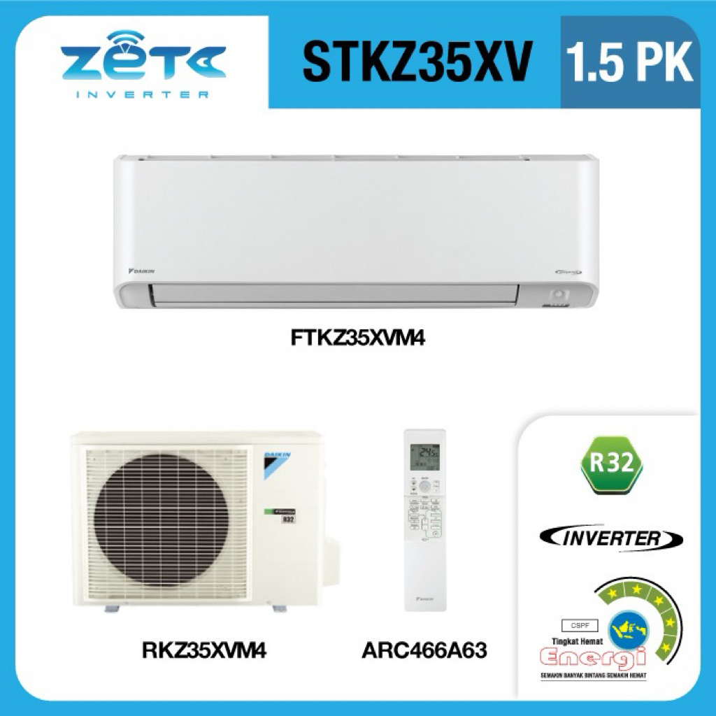 Ac Daikin Thailand Zeta Inverter 1.5PK STKZ35XV