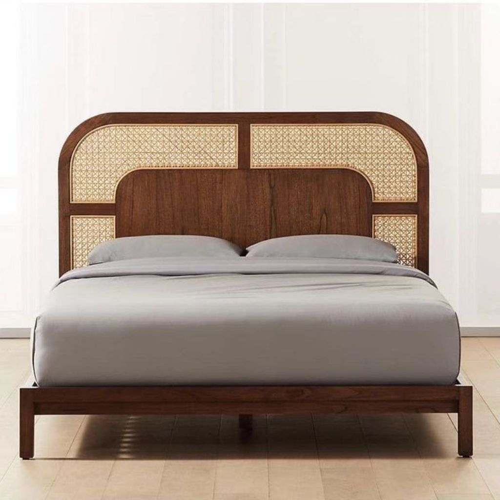 Dipan Tempat Tidur Minimalis, Ranjang Kayu Jati Tua Rotan