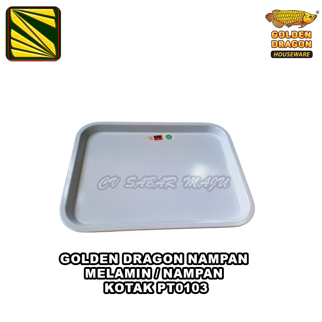 Golden Dragon Nampan Melamin / Nampan Kotak PT0103