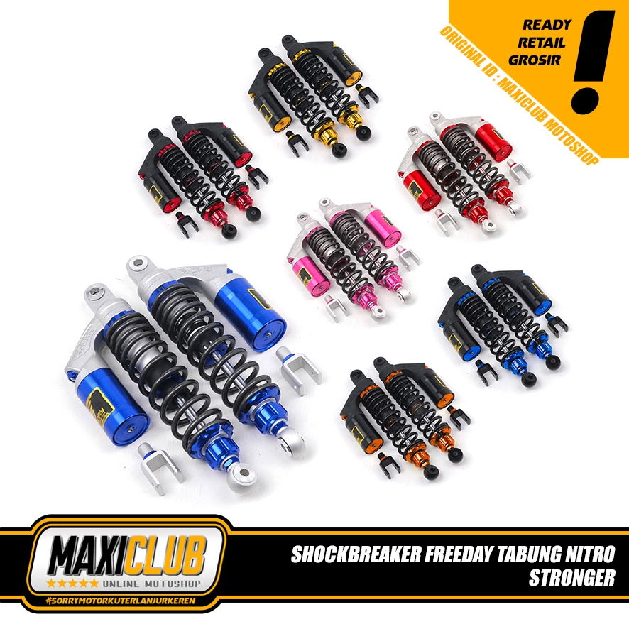 Shockbreaker Shock Tabung Belakang FREEDAY STRONGER Nitro Bebek 280mm 320mm 340mm Vixion Old New Jup