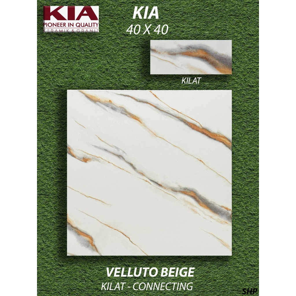 [RIAU ONLY, CHAT SEBELUM CO] Keramik Lantai Polos 40X40 KIA Velluto Beige Kilat KW1 Pekanbaru Riau, 