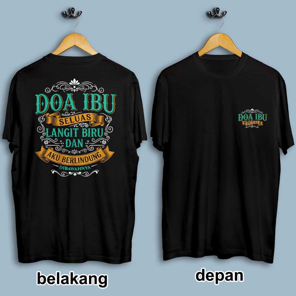 Kaos DOA IBU SELUAS LANGIT BIRU Kaos Pria Wanita Dewasa Reguler Fit Lengan Pendek