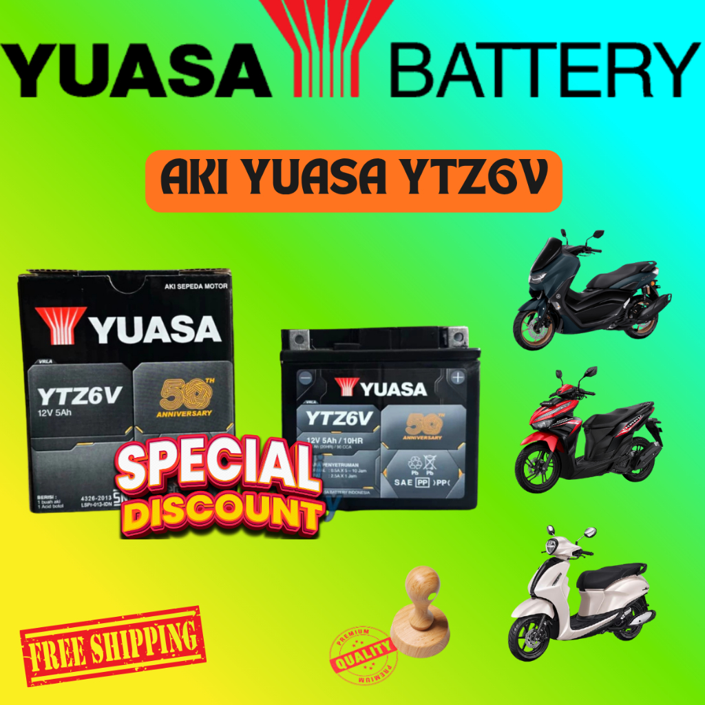 AKI MOTOR SATRIA FU GSX 150 R NEW SATRIA FU INJEKSI GSXR 150 RAIDER YUASA YTZ6V ORIGINAL AKI KERING