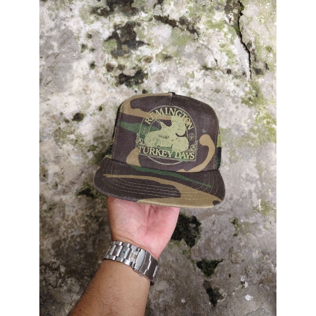 Vintage Hat Camouflage Remington Turkey days hunting