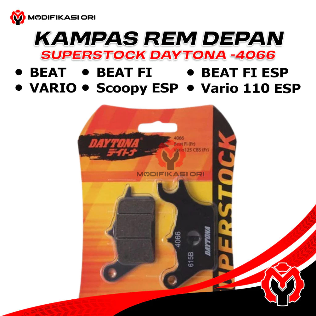 DISPAD DAYTONA KAMPAS REM DAYTONA BEAT - VARIO 125 - 150 KAMPAS HONDA - KAMPAS REM DEPAN