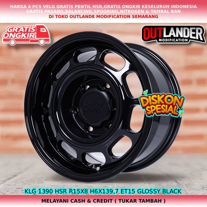 Velg racing model kaleng untuk mobil Blazer| Terrano| Dmax| Panther| dll velg hsr klg R15